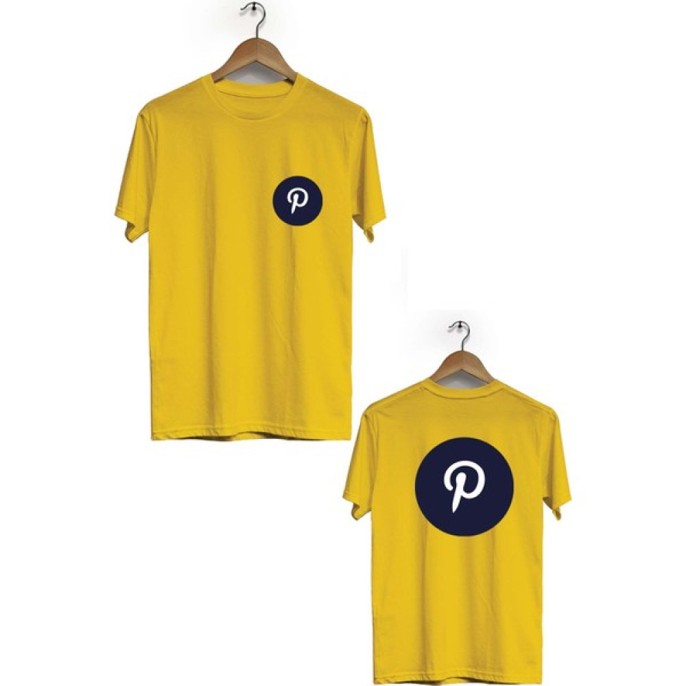 Zeron Tasarım Pinterest Ön Arka Baskılı Kısa Kol Bisiklet Yaka T-Shirt BLL1755 Erkek T-shirt Fiyatı