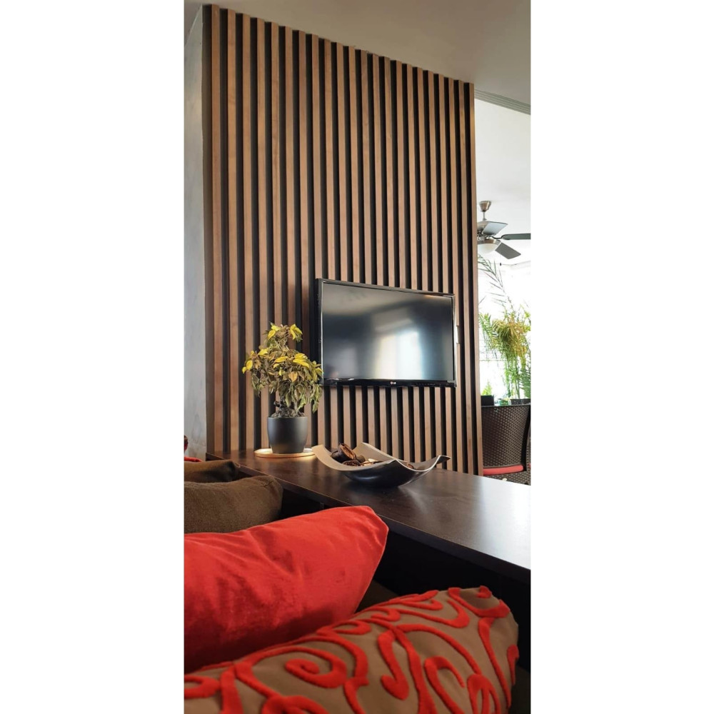 ZETA WOOD 240 Cm 12 Adet Kendinden Yapışkanlı Ahşap Çıta - Ceviz Dış Cephe Yalıtım Malzemeleri Fiyatı