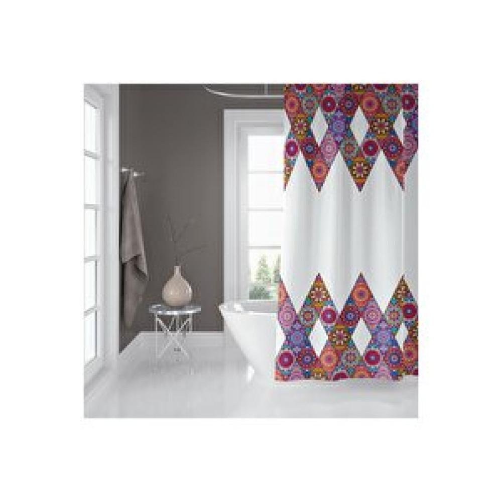 Zethome Banyo Duş Perdesi 10149 180x200 Perde Borusu Askı Aparatı 120x200 Hediyeli Duş / Banyo Perdesi Fiyatı