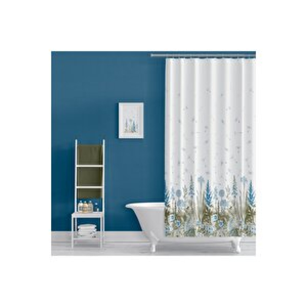 Zethome Banyo Duş Perdesi 2558 180x200 Perde Borusu Askı Aparatı 120x200 Hediyeli Duş / Banyo Perdesi Fiyatı