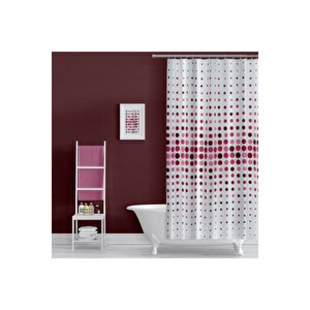 Zethome Banyo Duş Perdesi 4961 Pembe 180x200 Perde Borusu Askı Aparatı 120x200 Hediyeli Duş / Banyo Perdesi Fiyatı