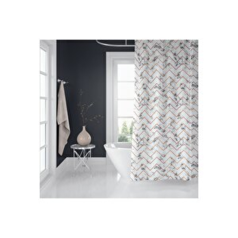 Zethome Banyo Duş Perdesi 5705 180x200 Perde Borusu Askı Aparatı 120x200 Hediyeli Duş / Banyo Perdesi Fiyatı