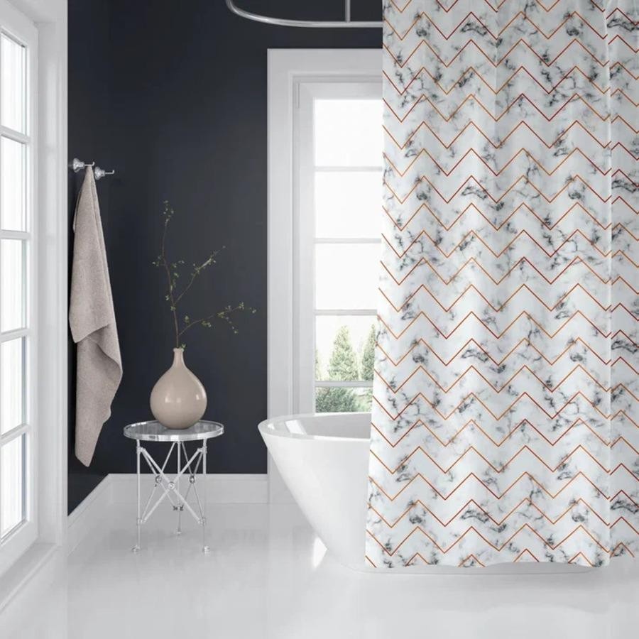 Zethome Banyo Perdesi 2 x 120 x 200 Çift Kanat Duş Perdesi 5705 Perde Fiyatı