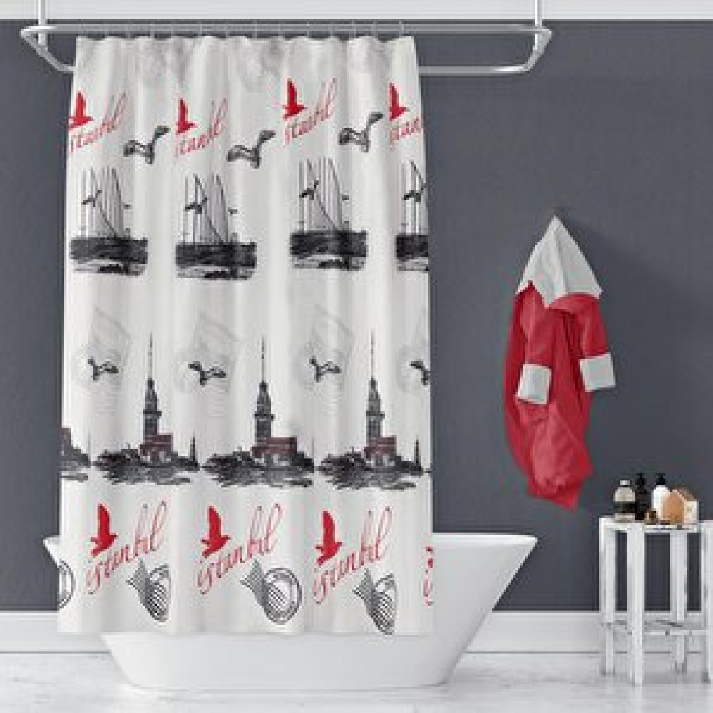 Zethome Günce Banyo Duş Perdesi 5065 Çift Kanat 2x100x200 Duş / Banyo Perdesi Fiyatı
