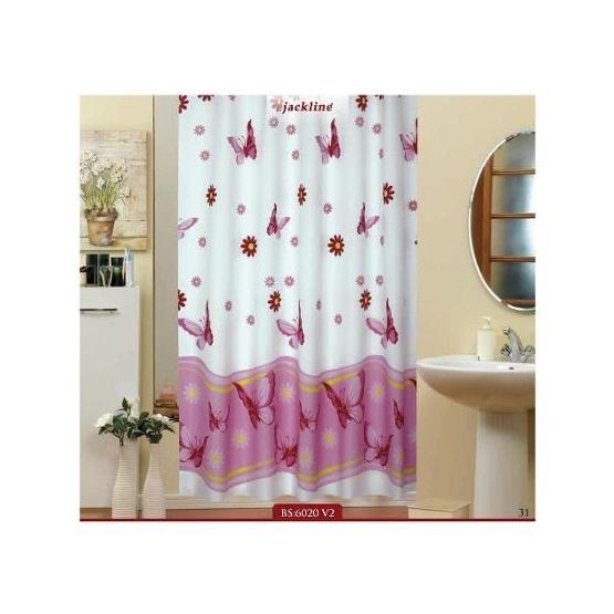Zethome Jackline 6020 Pembe 1x180x200 cm Tek Kanat Banyo Duş Perdesi