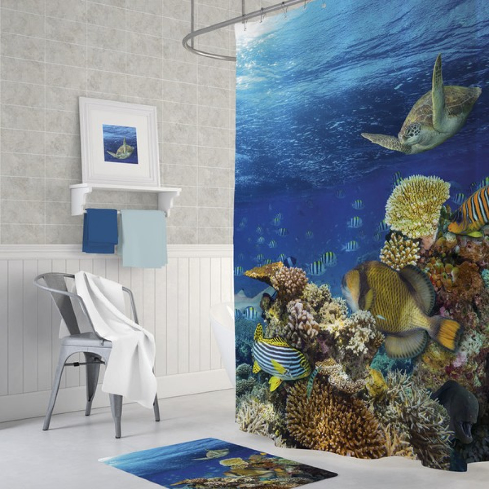 Zethome Tropik Aquarium Banyo Duş Perdesi Tek Kanat 1 x 180 x 200 cm Duş / Banyo Perdesi Fiyatı