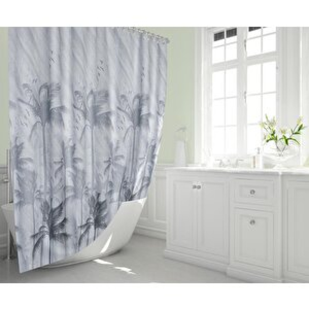 Zethome Tropik Banyo Duş Perdesi 5104 Çift Kanat 2x120x200 Duş / Banyo Perdesi Fiyatı