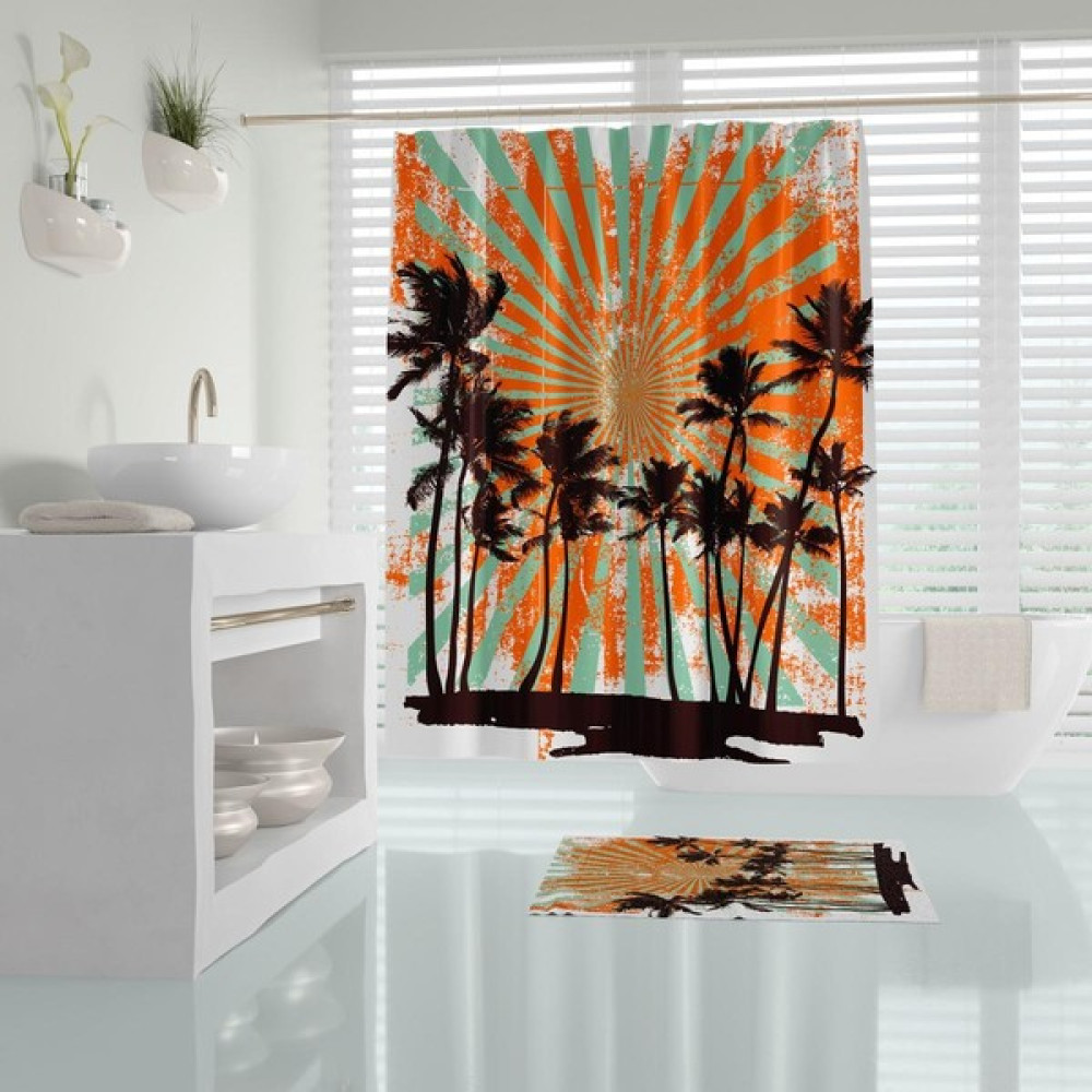 Zethome Tropik Hawai Sun Banyo Duş Perdesi Tek Kanat 1X180X200 - Beyaz Oto Boyaları Fiyatı