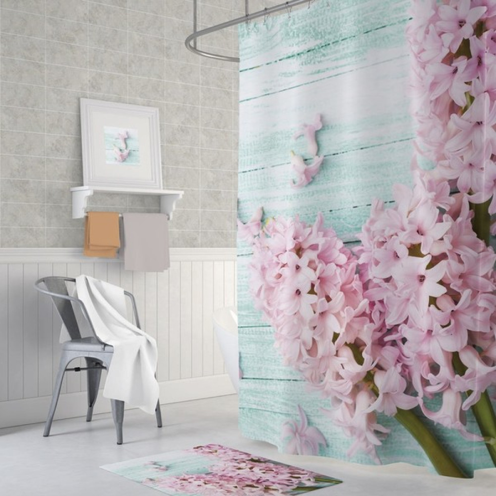 Zethome Tropik Lilac Banyo Duş Perdesi Tek Kanat 1 x 120 x 200 Duş / Banyo Perdesi Fiyatı