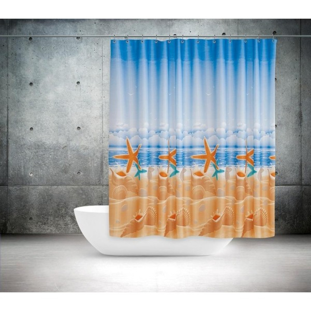 Zethome Tropik Starfish Banyo Duş Perdesi Tek Kanat 1X180X200 - Renkli Oto Boyaları Fiyatı