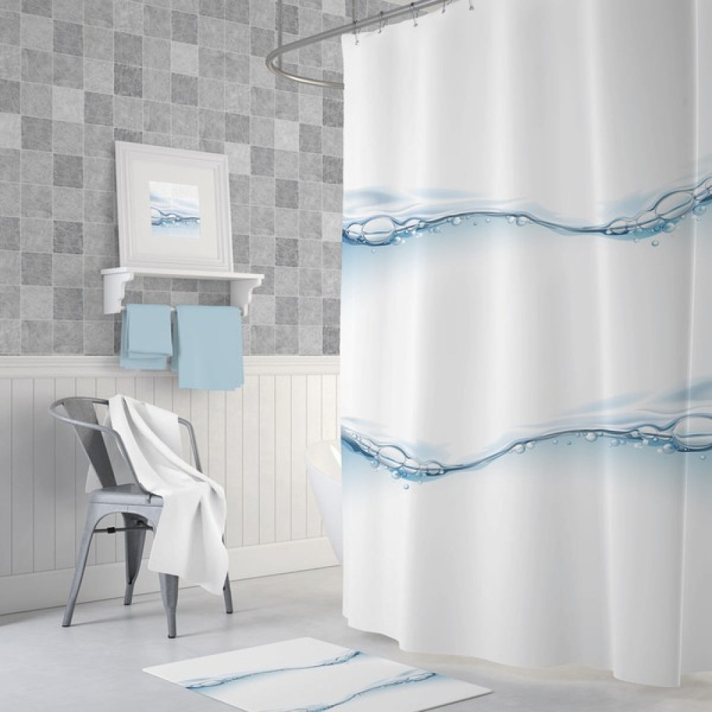 Zethome Tropik Waterdrop Banyo Duş Perdesi Tek Kanat 1 x 180 x 200 cm Duş / Banyo Perdesi Fiyatı