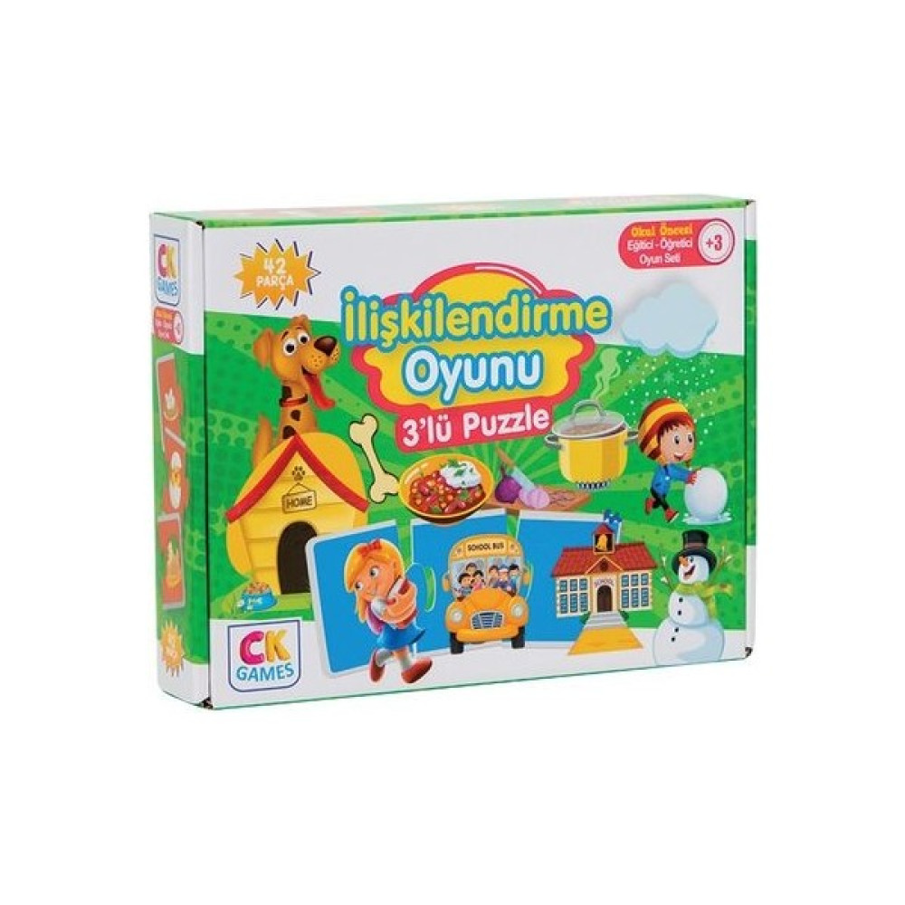 Zetka Ck Games Ilişkilendirme Oyunu Okul Öncesi Oyun Seti +3 Yaş Eğitici Öğretici 42 Parça Puzzle Oyun Seti - Renkli Eğitici Oyuncak Fiyatı