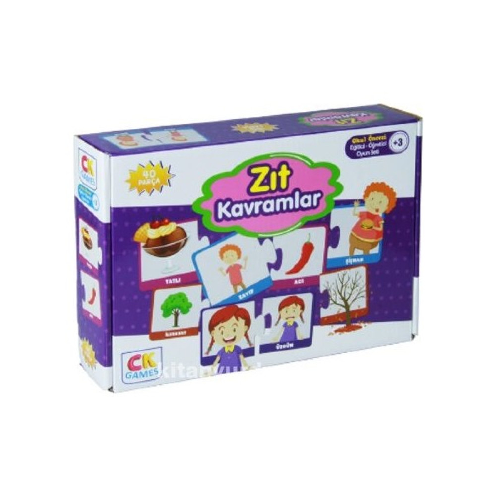 Zetka Ck Games Zıt Kavramlar Okul Öcesi Oyun Seti ( 3+Yaş) Eğitici Öğretici 40 Parça Puzzle Oyun Seti - Renkli Eğitici Oyuncak Fiyatı
