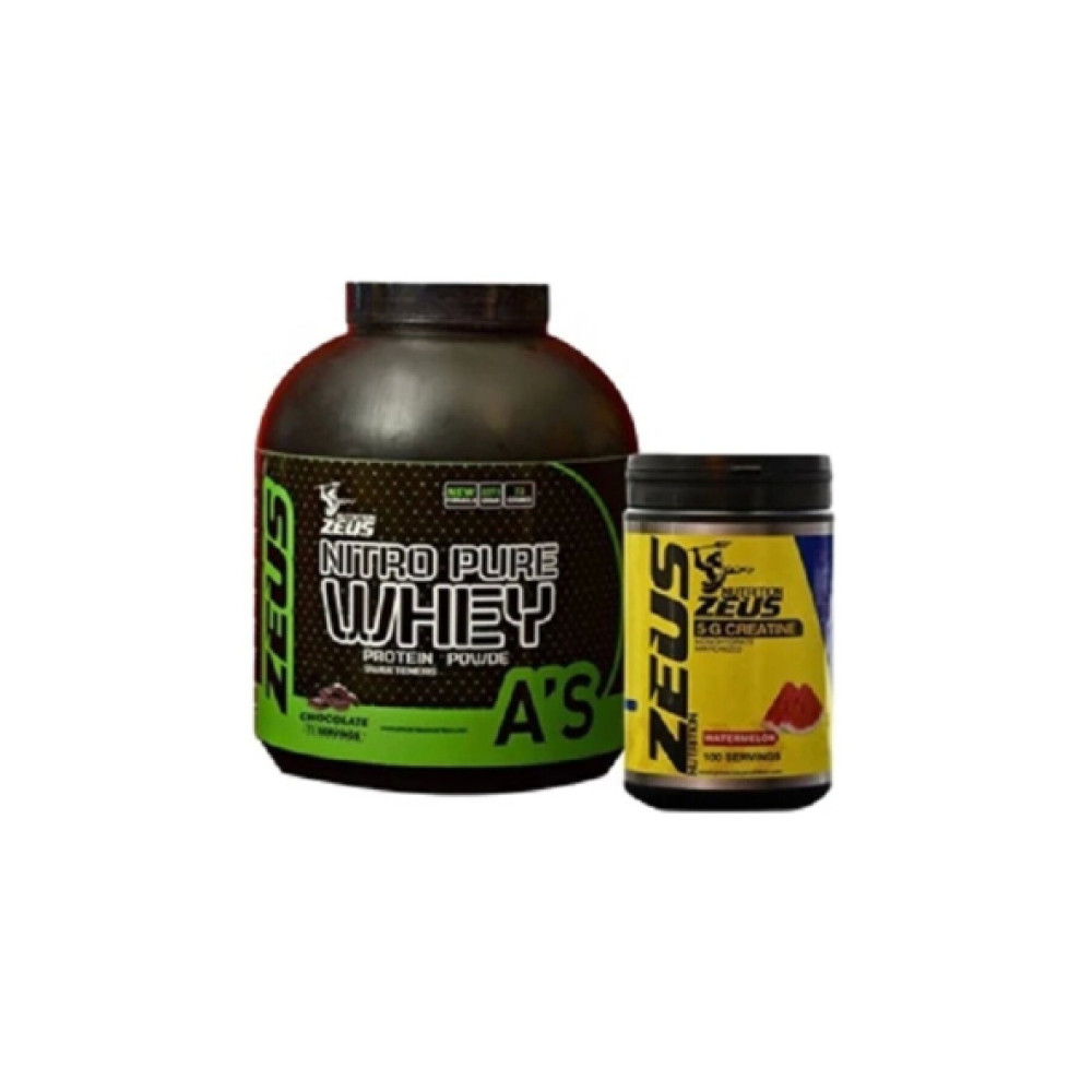 Zeus Nutrition Pure Whey Protein Tozu 2273Gr Cikolatali + Creatine 500 Gr Protein Tozları Fiyatı
