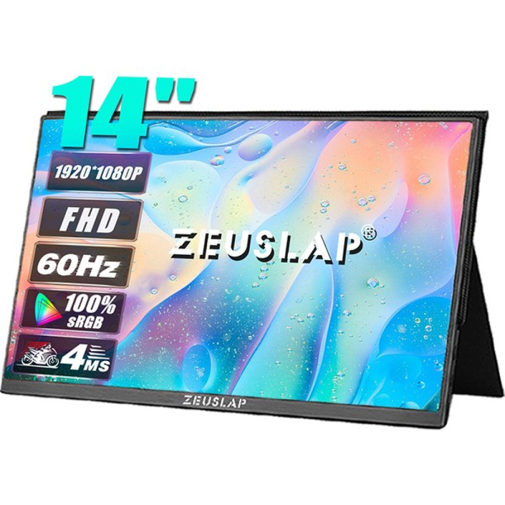 Zeuslap ZL14P 14'' Full Hd 1920X1080 60Hz Ads-Ips Panel Type-C, Ultra Ince Taşınabilir Monitör (ZL-Z14P) Monitör Fiyatı