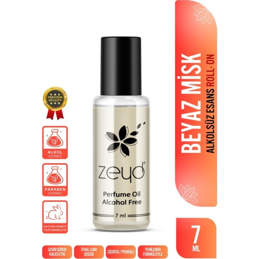 Zeyd Beyaz Misk Kokulu Alkolsüz Esans 7 ml Parfüm Esansı Roll-on Edp Cep Parfüm Esansiyel Yağ Kadın Parfümleri Fiyatı