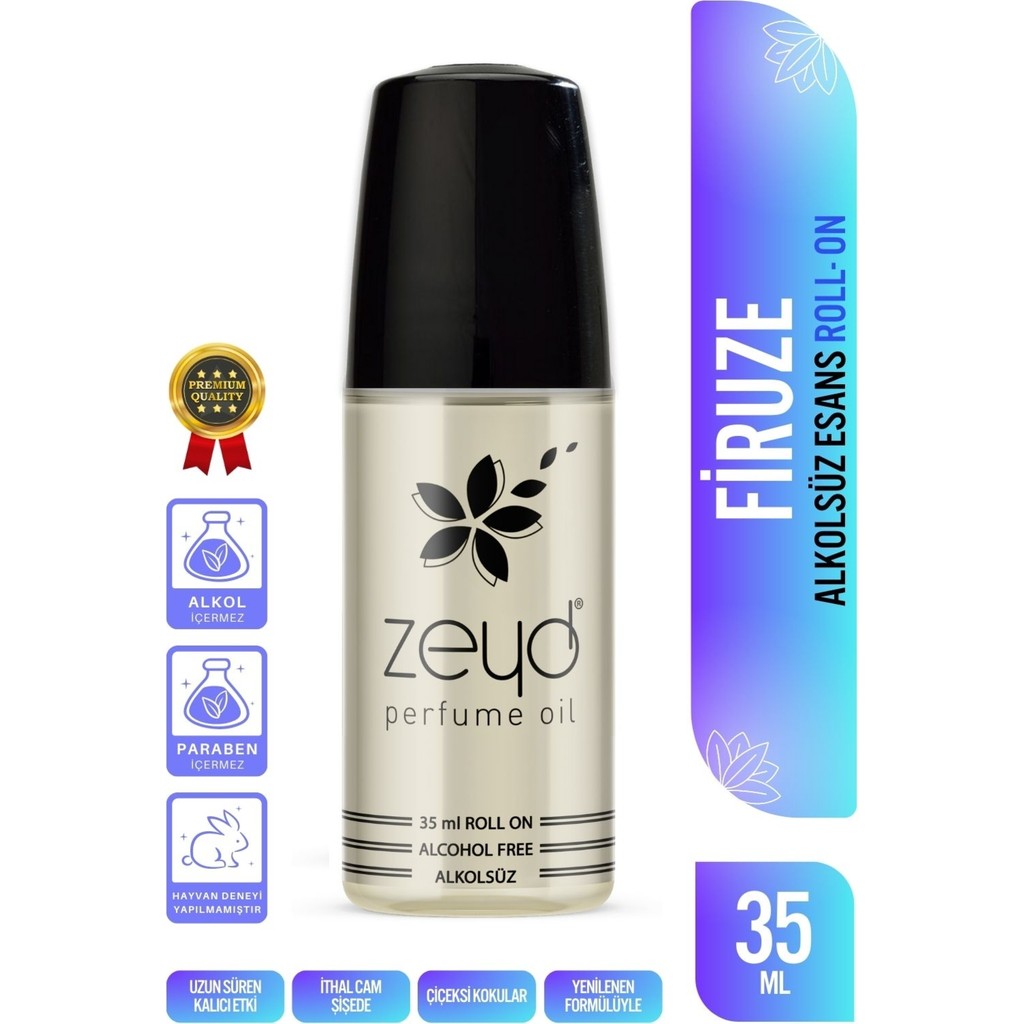 Zeyd Firuze 35 ml Roll On Alkolsüz Esans-Edp-Cep Parfüm - 30 ml Parfümler Fiyatı