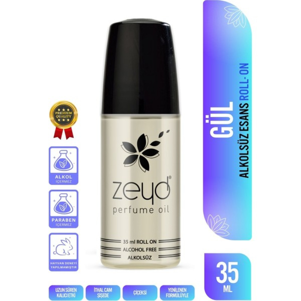 Zeyd Gül 35 ml Roll On Alkolsüz Esans-Edp-Cep Parfüm - 30 ml Erkek Parfümleri Fiyatı