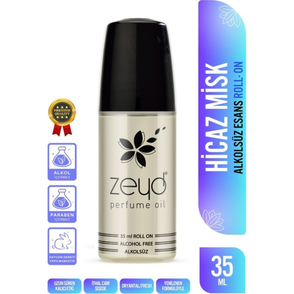 Zeyd Hicaz Misk 35 ml Roll On Alkolsüz Esans-Edp-Cep Parfüm - 30 ml Erkek Parfümleri Fiyatı