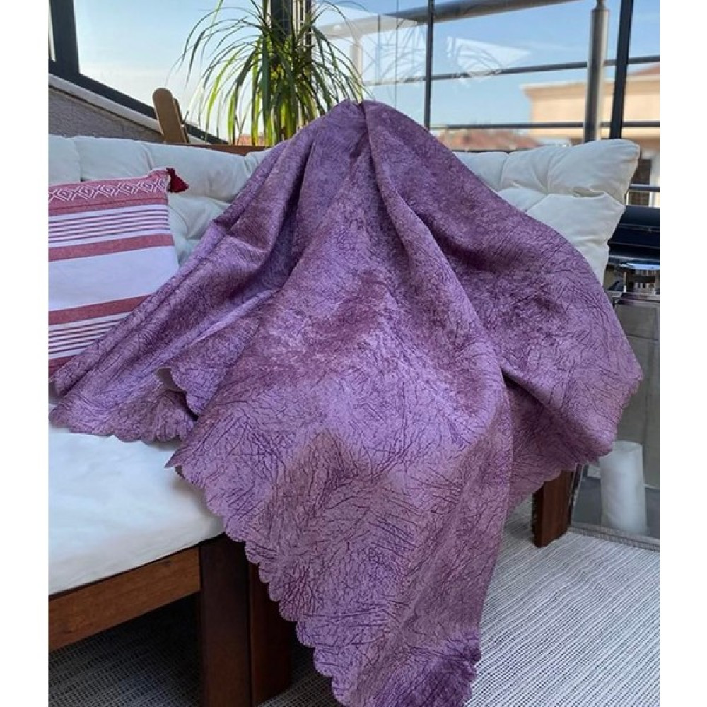 Zeyhan Tekstil Damar Desenli Kaymaz Leke Tutmaz Tüy Toplamaz Süngerli Koltuk Kanepe Çekyat Örtüsü Şalı - 170 x 215 cm - Mürdüm Koltuk & Kanepe Örtüsü Fiyatı