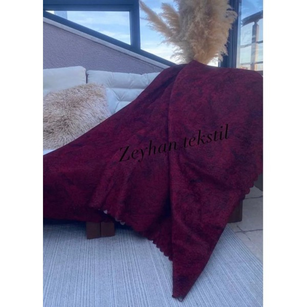 Zeyhan Tekstil Damar Desenli Kaymaz Leke Tutmaz Tüy Toplamaz Süngerli Koltuk Kanepe Çekyat Örtüsü Şalı - Bordo - 170 x 215 cm Koltuk & Kanepe Örtüsü Fiyatı