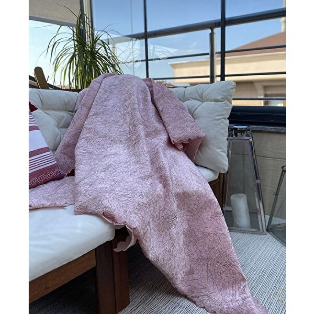 Zeyhan Tekstil Damar Desenli Kaymaz Leke Tutmaz Tüy Toplamaz Süngerli Koltuk Kanepe Çekyat Örtüsü Şalı - Pembe - 170 x 215 cm Koltuk & Kanepe Örtüsü Fiyatı