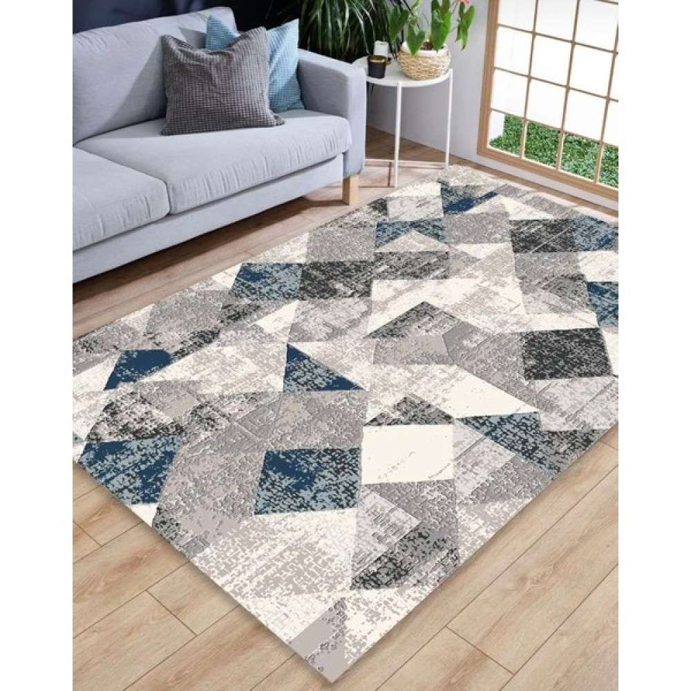Zeyhan Tekstil Dekoratif Desen Süngerli Çift Lastikli Kaymaz Şeke Tutmaz Halı Örtüsü - Renkli - 200 x 300 cm Salon & Oturma Odası Tekstili Fiyatı