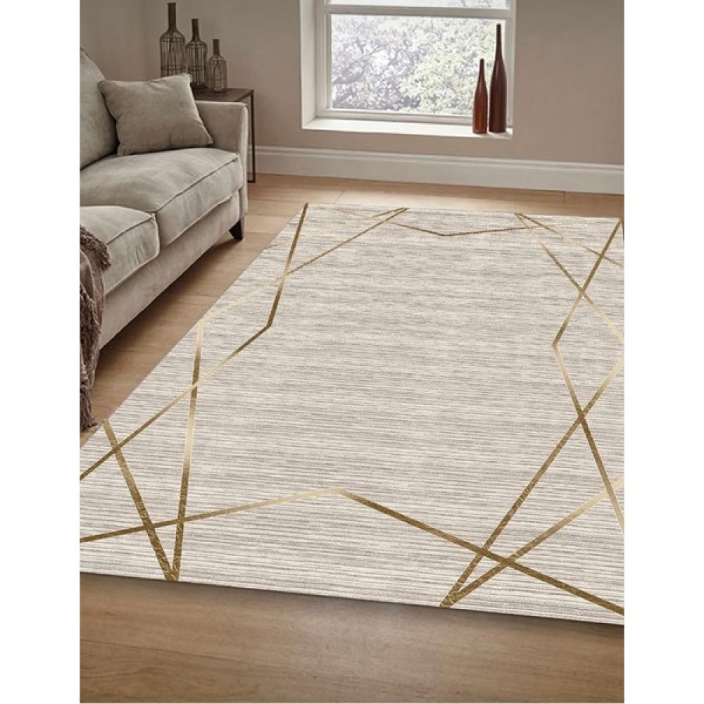 Zeyhan Tekstil Elmas Çizgili Süngerli Çift Lastikli Halı Örtüsü - 200 x 300 cm - Renkli Salon & Oturma Odası Tekstili Fiyatı