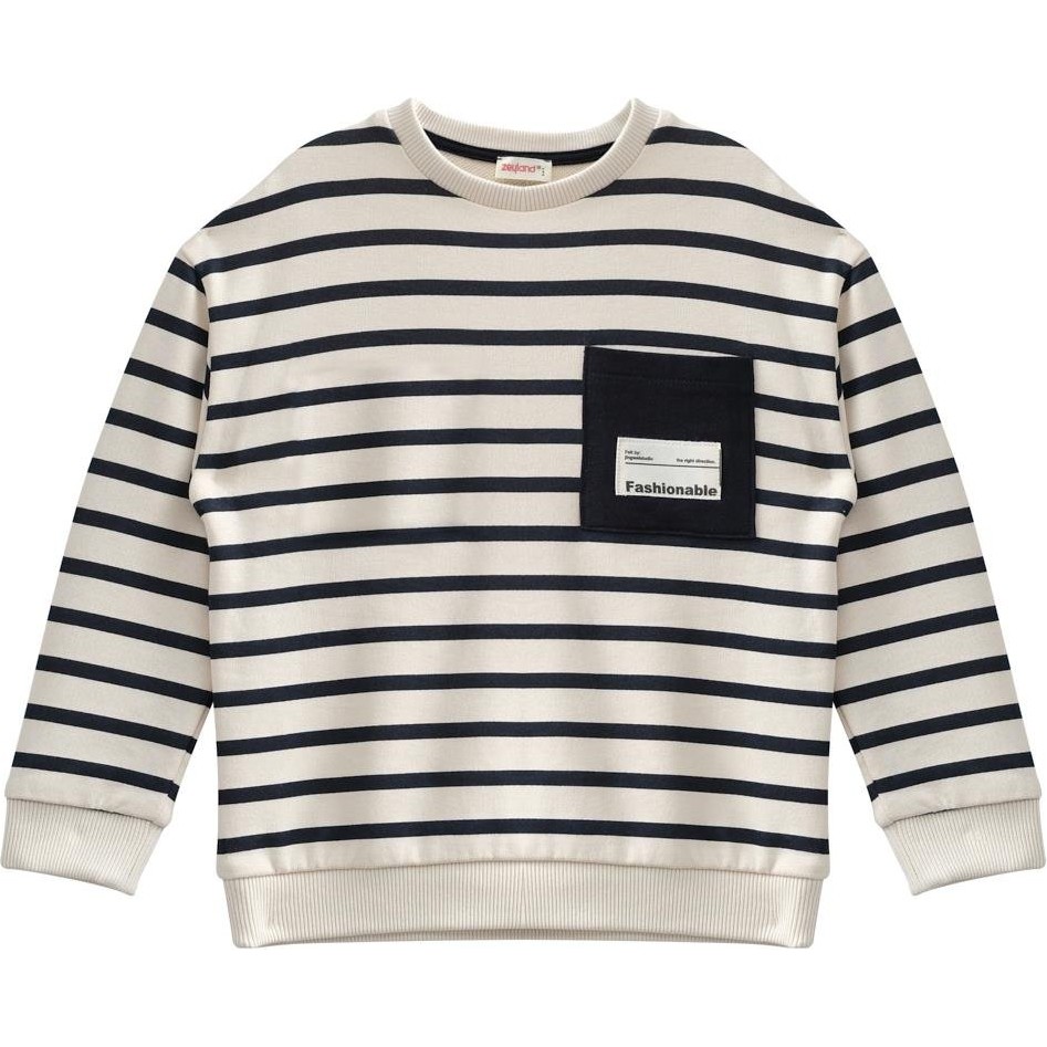 Zeyland Erkek Çocuk Çizgili Cep Detaylı Sweatshirt - Lacivert Giyim & İç Giyim Fiyatı