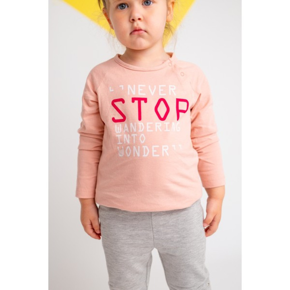 Zeyland Kız Bebek Pudra Kolları Büzgülü Baskılı T-Shirt (9AY-4YAŞ) Kız Çocuk T-shirt Fiyatı
