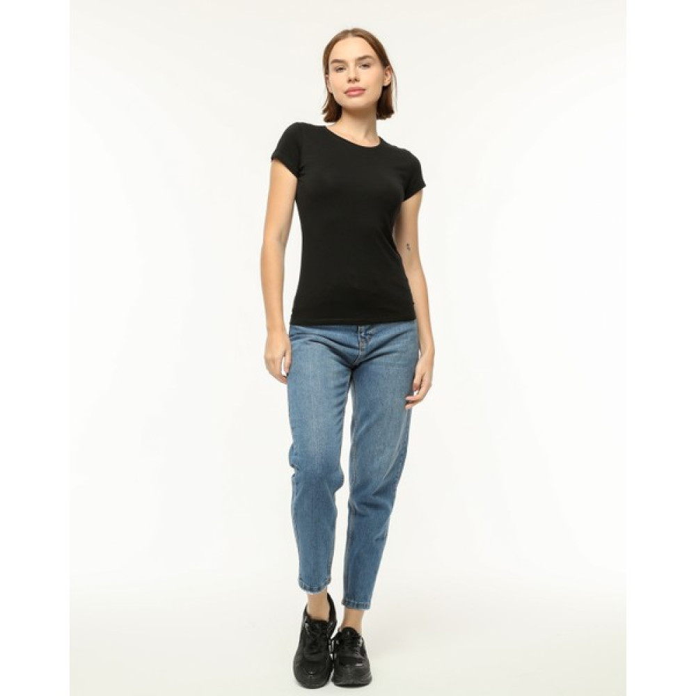 Zeymer Slim Fit Sıfır Yaka Kısa Kollu Pamuklu Comfort Kumaş Tişört Bayan T-shirt Fiyatı