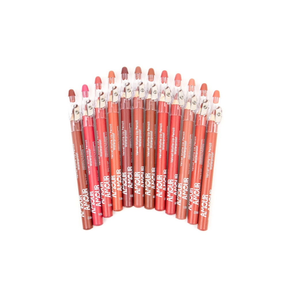 ZEYNABEAUTY AMOUR AMOUR KALIN DUDAK KALEMİ MAT 12 Lİ KALEMTRAŞLI WATERPROOF LİPLİNER Makyaj Ürünleri Fiyatı