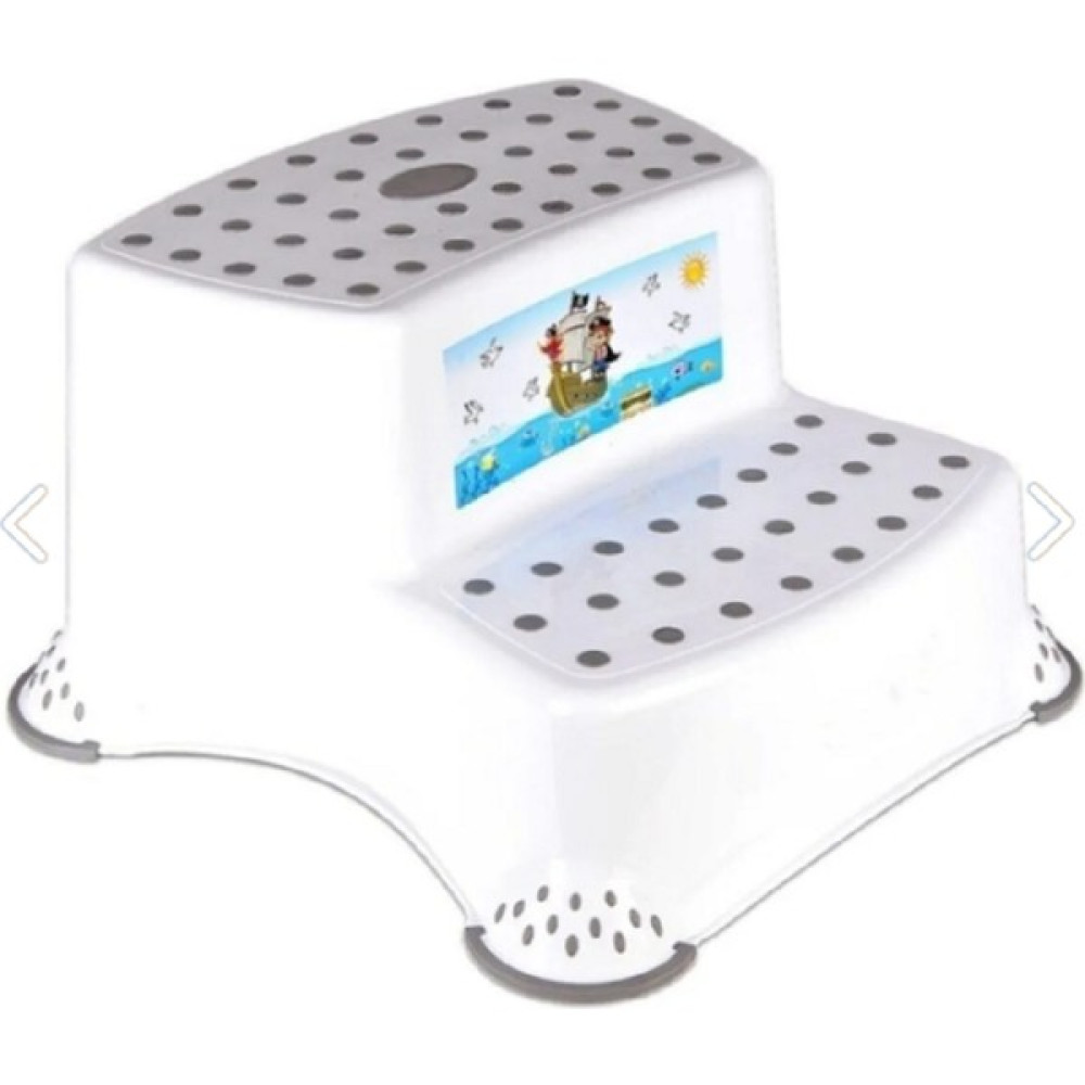 Zeynep Kaydırmaz Çocuk Taburesi Çift Basamaklı CM520, Çocuk Lavabo Basamağı - Beyaz Bebek Banyo-Tuvalet Fiyatı