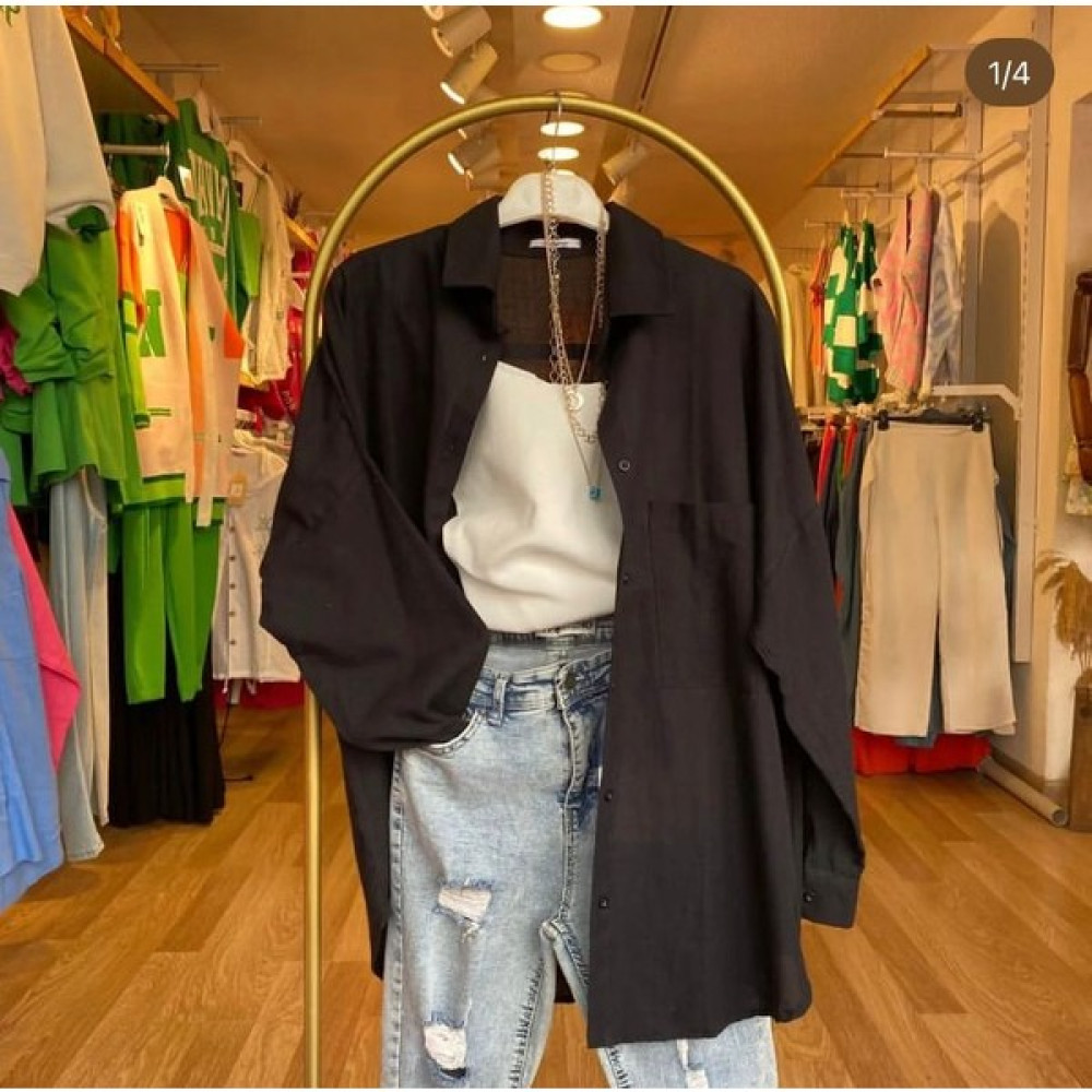 Zeynep Peri Butik Keten Gömlek Kadın Tek Cepli Yazlık Gömlek Oversize Kadın Gömlek Fiyatı
