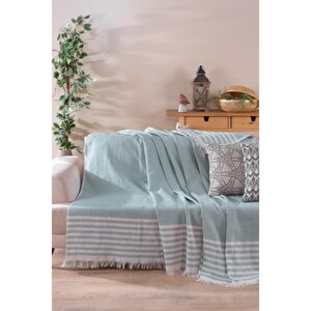 Zeynep Tekstil Wells | Koltuk Örtüsü 170x210 Cm | Natural Pamuklu Koltuk Şalı | Çekyat Örtüsü Mint Mint Koltuk & Kanepe Örtüsü Fiyatı