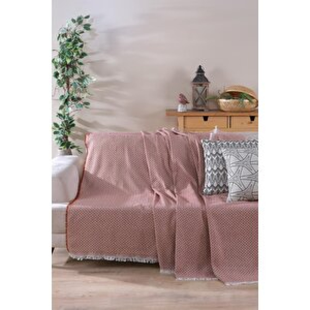 Zeynep Tekstil York | Koltuk Örtüsü 170x210 Cm | Natural Pamuklu Koltuk Şalı | Çekyat Örtüsü Kırmızı Kırmızı Koltuk & Kanepe Örtüsü Fiyatı