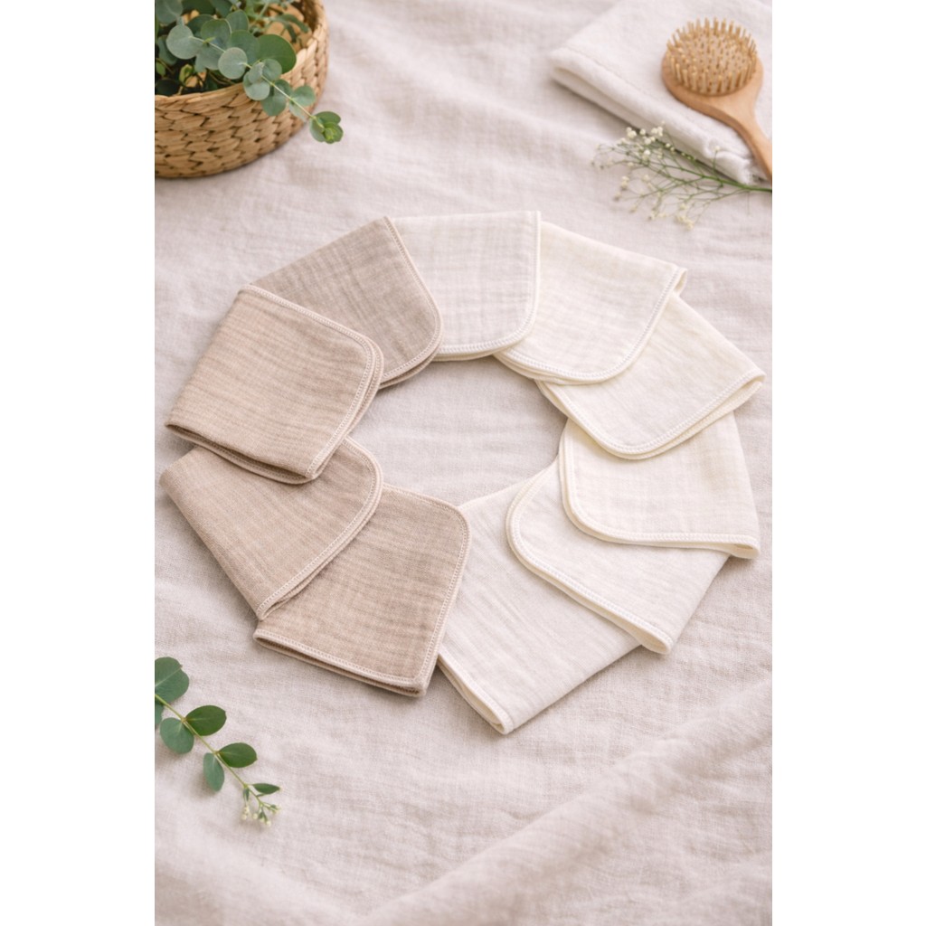 Zeypba Bebek Müslin Ağız Mendili - 8 Li - Ekru/Bej %100 Pamuk - Ekru - Bej - 0 - 3 Yaş Mama Önlüğü Fiyatı