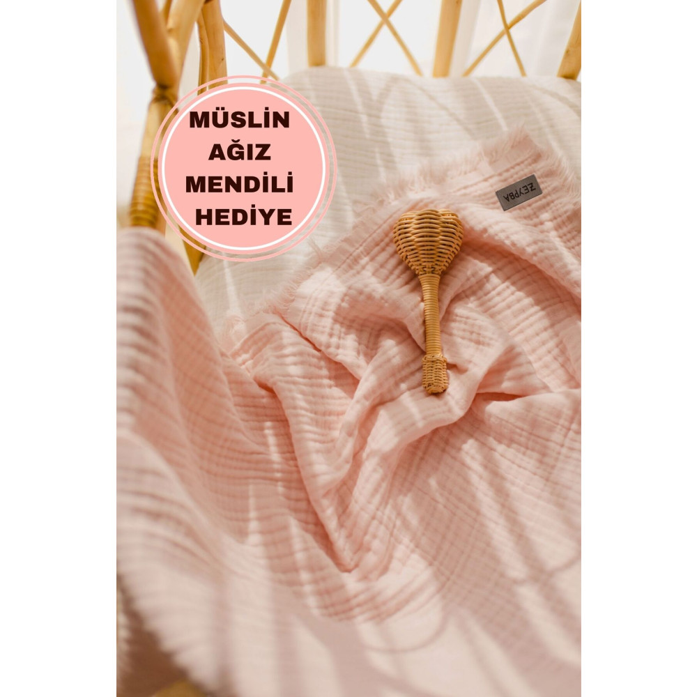 ZEYPBA Pudra Muslin 4 Katlı Müslin Battaniye 110x110cm Pamuksu Yumuşaklık / Yeni Seri /110x110cm Bebek Giyim-Tekstil Fiyatı
