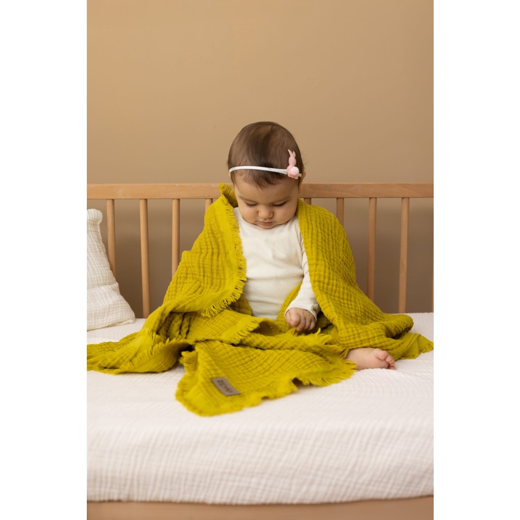 Zeypba Yağyeşil 4 Katlı Müslin Battaniye 110x110cm 4 Katlı Müslin Bebek Battaniye %100 Pamuk Müslin Battaniye Çocuk Müslin Örtü Bebek Battaniyesi Fiyatı
