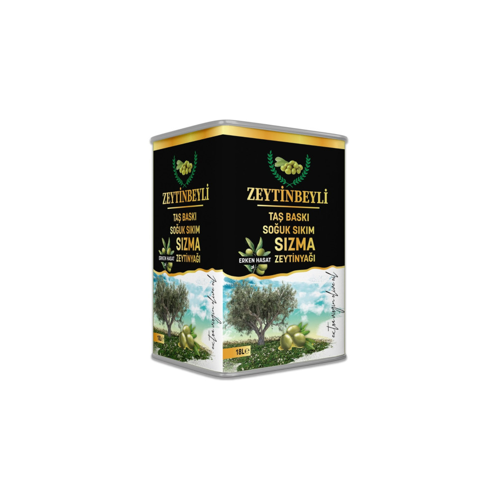 Zeytinbeyli 18 Litre Taş Baskı Soğuk Sıkım Sızma Zeytinyağı Sıvı Yağ ve Zeytinyağı Fiyatı