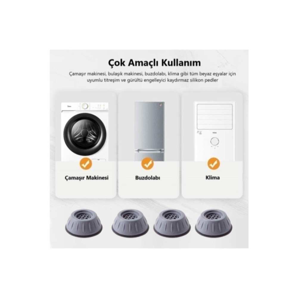 ZeytStore Beyaz Eşya Altlığı Ayağı Çamaşır Bulaşık Makinası Buzdolabı Yükseltici Titreşim Önleyici 12 Adet Yedek Parça ve Aksesuar Fiyatı