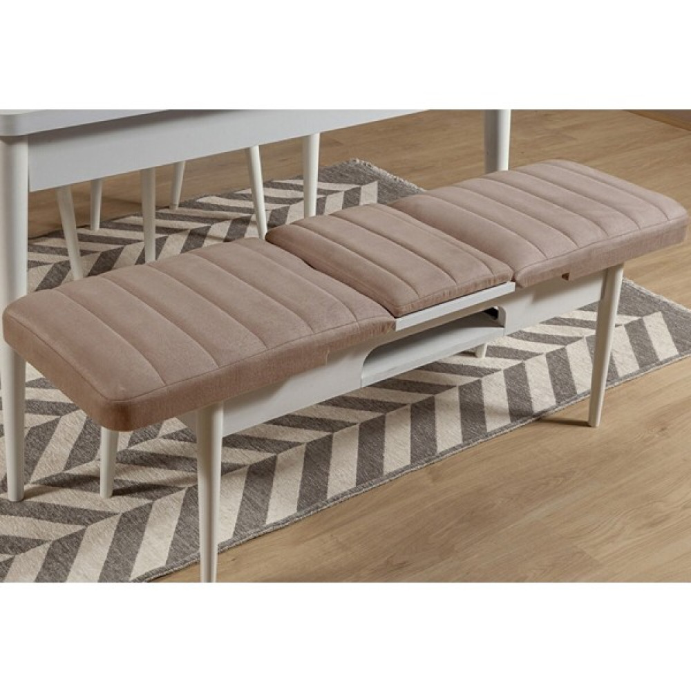 Zeytun Ahşap Açılır Bench - Silver - Beyaz Mutfak Dolabı / Mobilyası Fiyatı