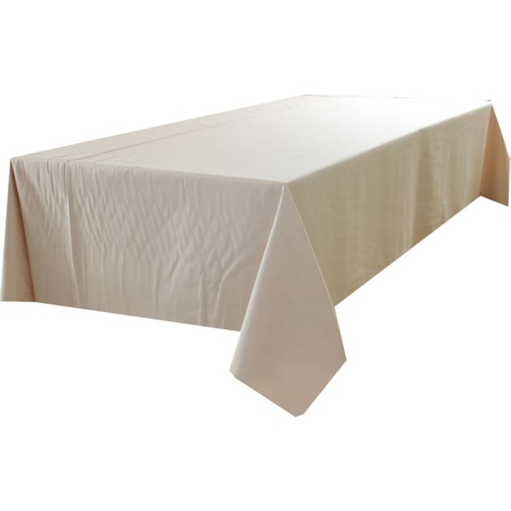 Zeze Home Bej Dertsiz Leke Tutmaz Duck Kumaş Masa Örtüsü - 130 x 130 cm Masa Örtüsü Fiyatı