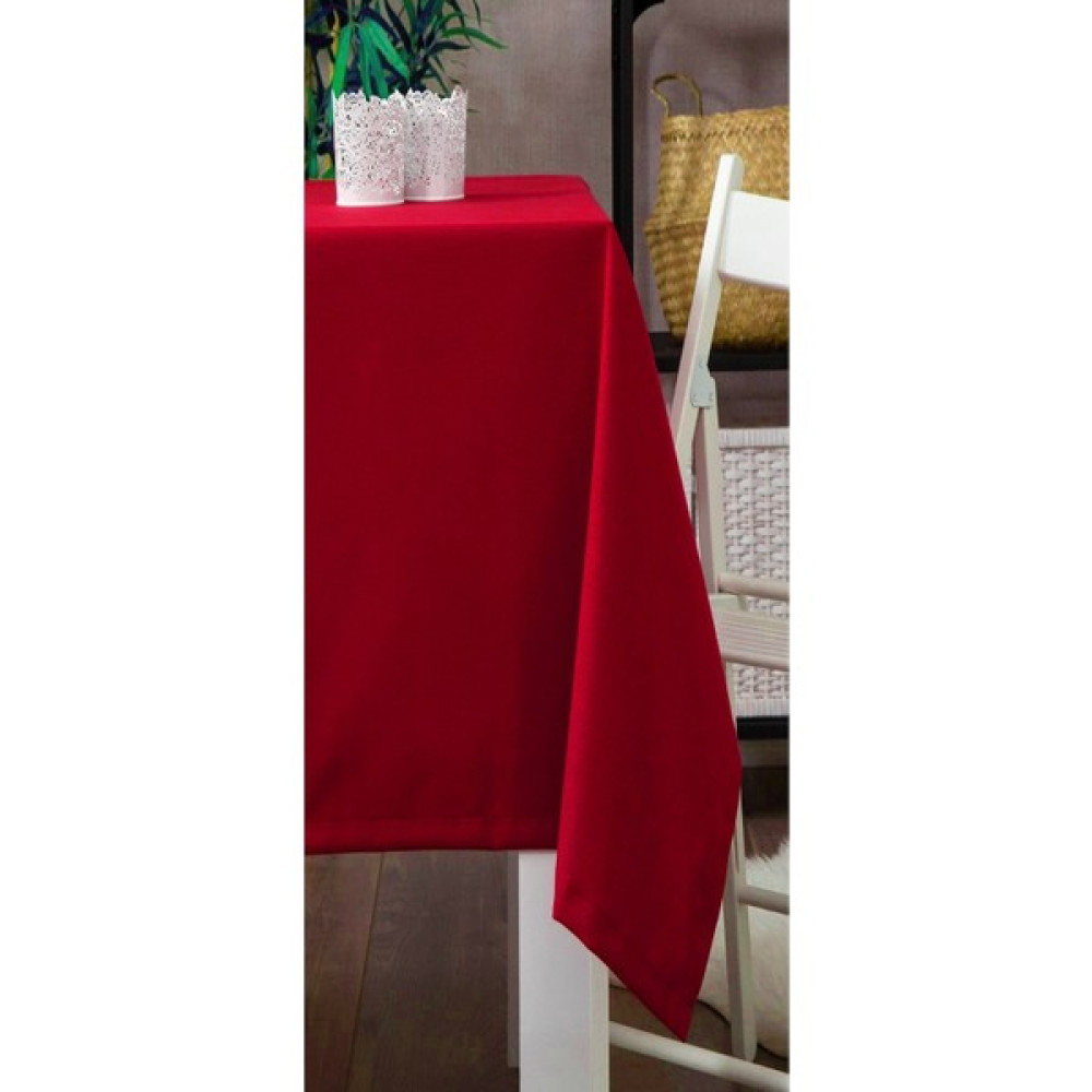 Zeze Home Kırmızı Dertsiz Leke Tutmaz Duck Kumaş Masa Örtüsü - 170 x 500 cm Masa Örtüsü Fiyatı