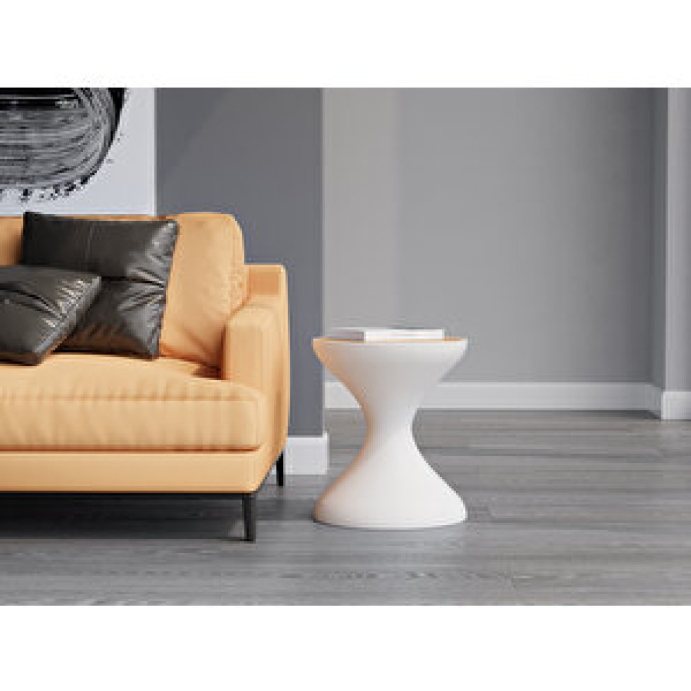 Zeze Home Merta Buz Kabı Ve Kapaklı Sehpa Beyaz Yan Sehpa Fiyatı