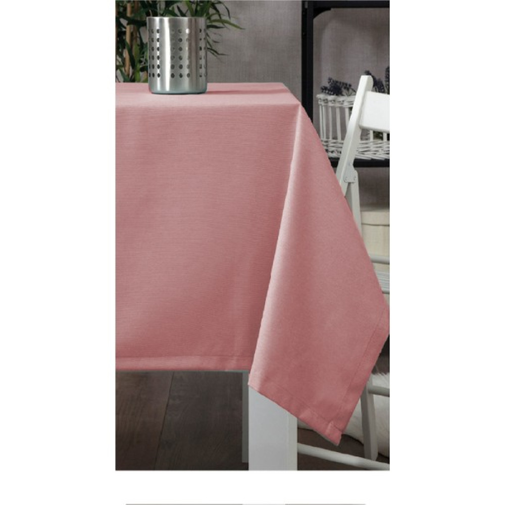 Zeze Home Pembe Dertsiz Leke Tutmaz Duck Kumaş Masa Örtüsü - 130 x 130 cm Masa Örtüsü Fiyatı