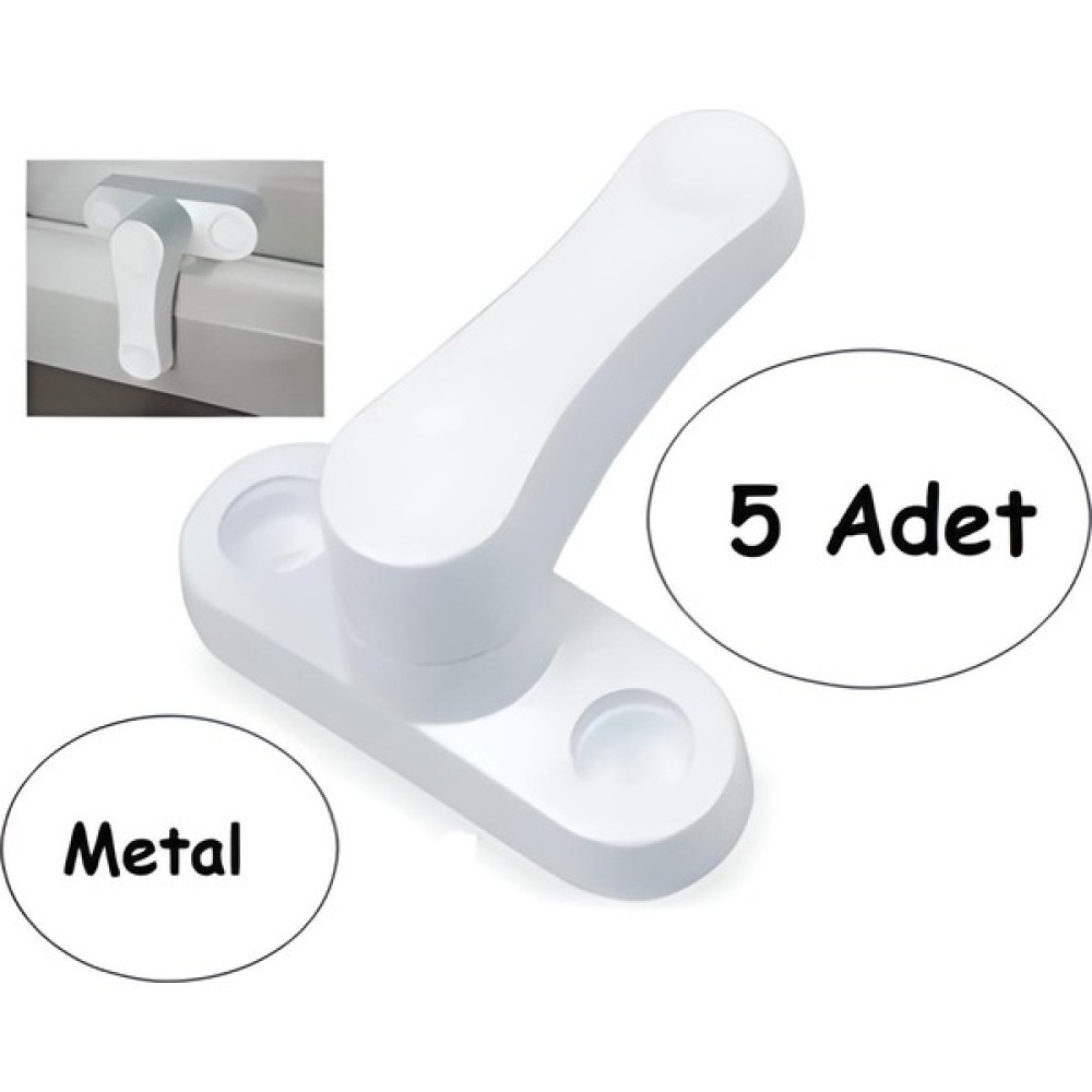 ZFN 5 Adet Metal Pvc Kapı Pencere Pimapen Emniyet Kilidi Çocuk Güvenlik Mandalı - Beyaz Bebek Güvenlik Fiyatı