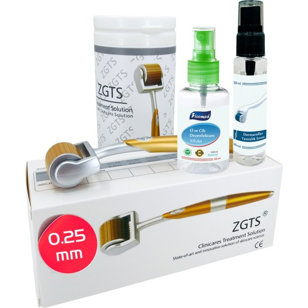 Zgts Gold Line 0.25mm Titanyum 192 İğneli Derma Roller Cilt & Yüz Temizleme Cihazları Fiyatı
