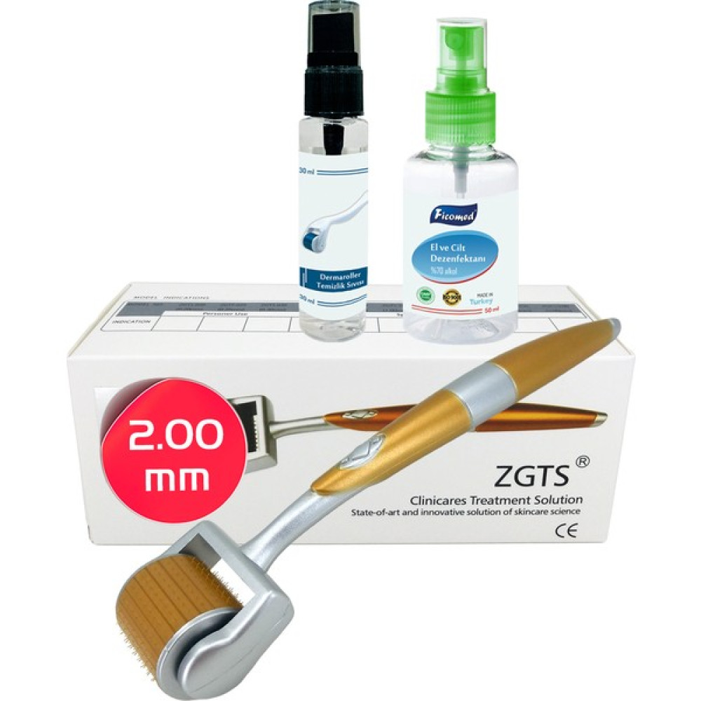 Zgts Gold Line 2.00mm Titanyum 192 İğneli Derma Roller Cilt & Yüz Temizleme Cihazları Fiyatı