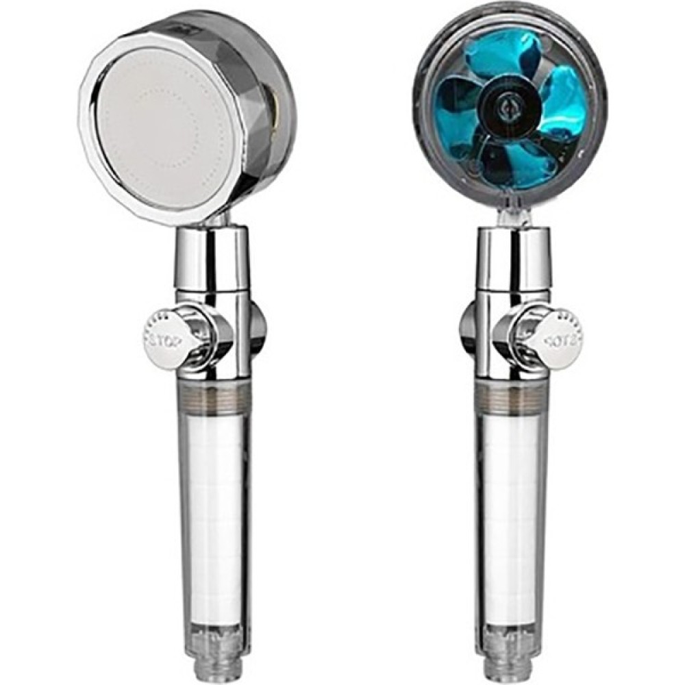 Zhaowen Shop Blue1 Tarzı Turbo Pervane Duş Başlığı Filtreli Su Tasarrufu Sağlayan Akış 360 Derece Yüksek Basınçlı Duş Başlığı Yağış Fanlı Sprey Noz... Duş Seti Fiyatı